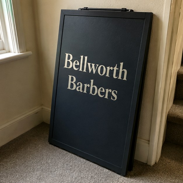 Custom a-frame signs — customer photo