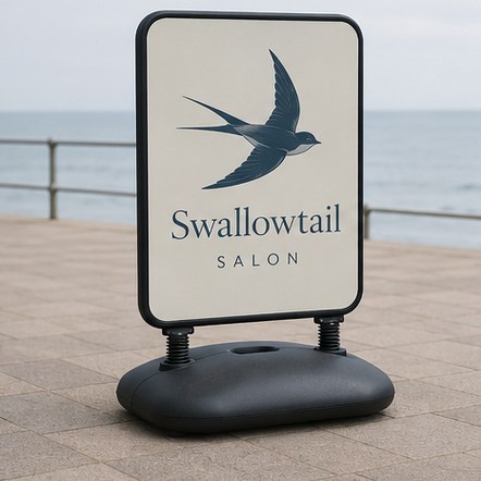 Customized a-frame signs for estate agents and open houses