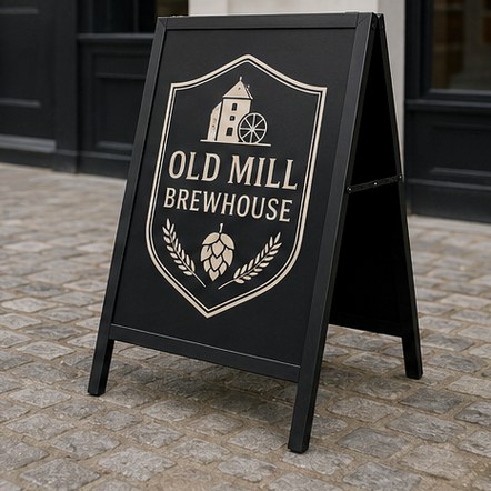 Customized a-frame signs for retail and shopping streets